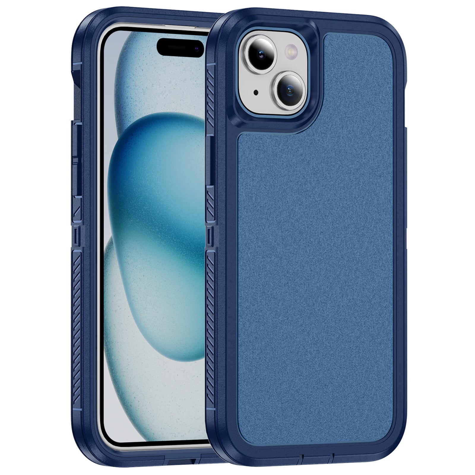 For iPhone 15 Case TPU+PC Anti-Fingerprint Non-Slip Phone Cover
