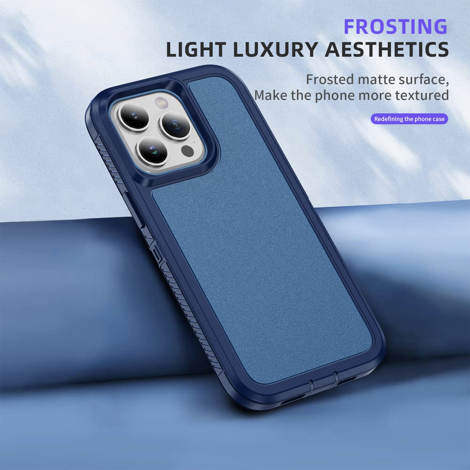 For iPhone 15 Pro Case TPU+PC Anti-drop Protective Phone Cover
