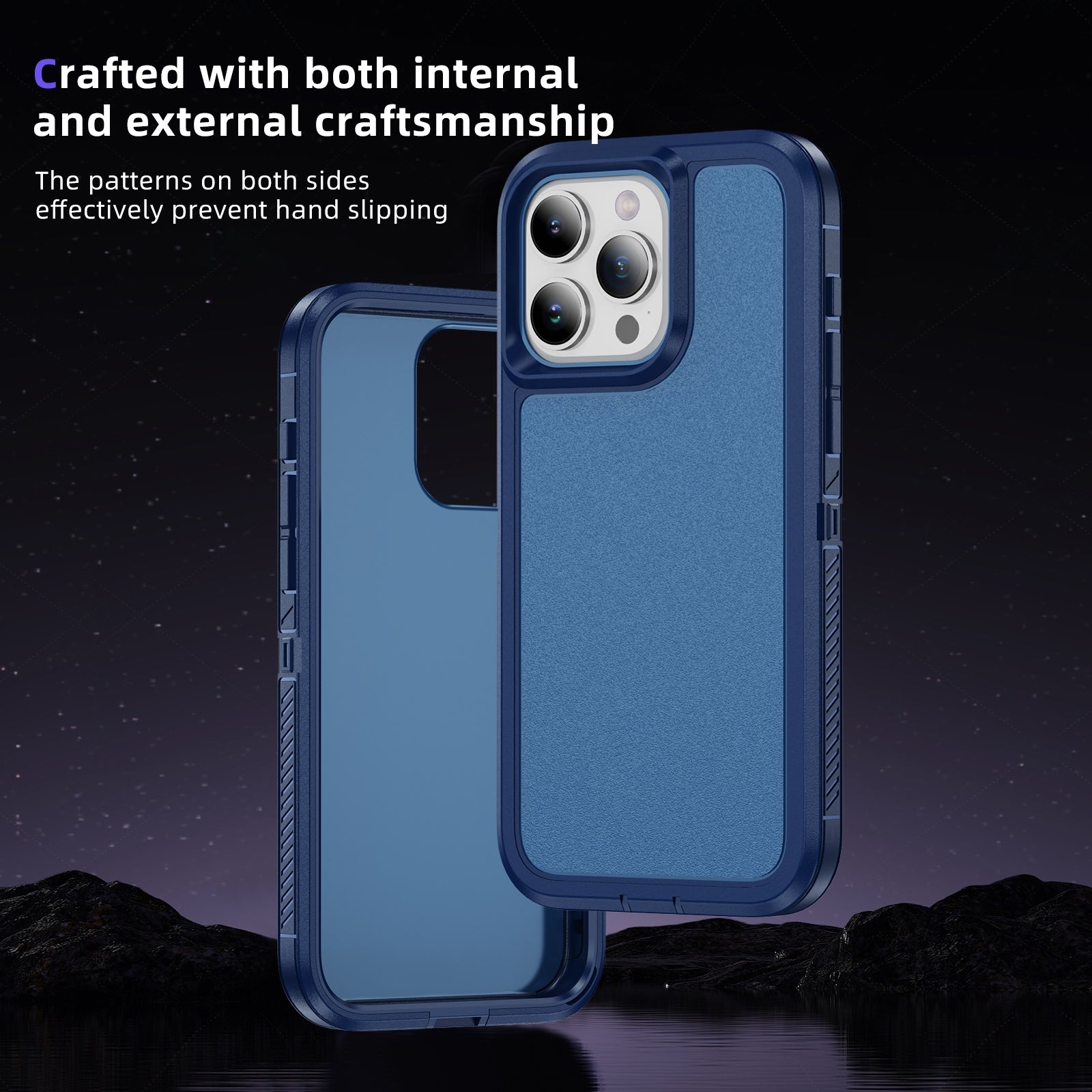 For iPhone 15 Pro Case TPU+PC Anti-drop Protective Phone Cover