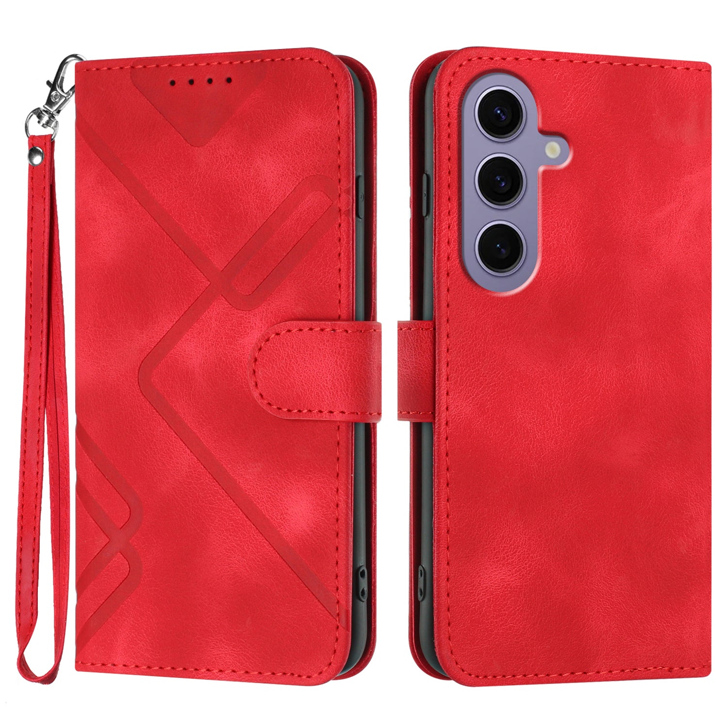 YX0040 For Samsung Galaxy S24 Case Wallet Imprinted Leather Phone Stand Cover