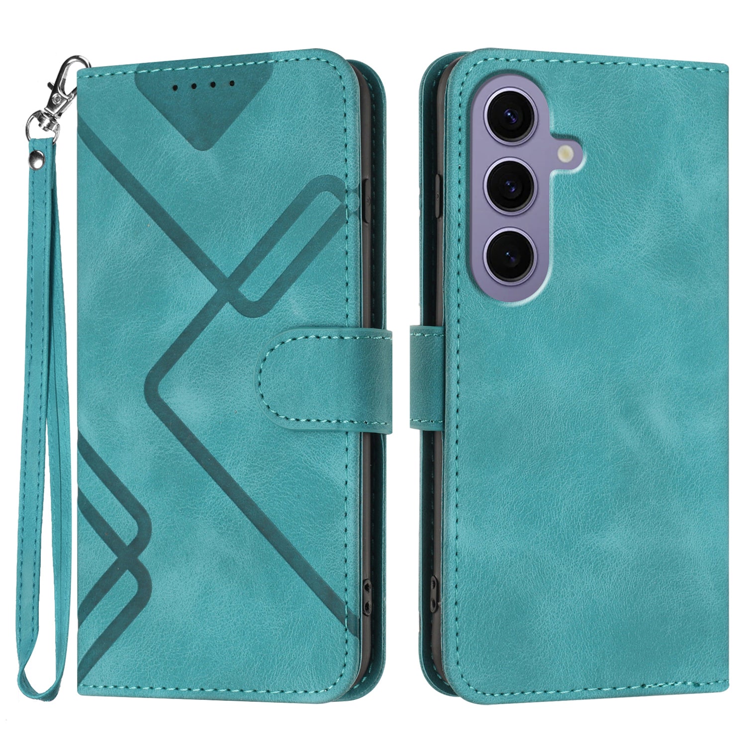 YX0040 For Samsung Galaxy S24 Case Wallet Imprinted Leather Phone Stand Cover