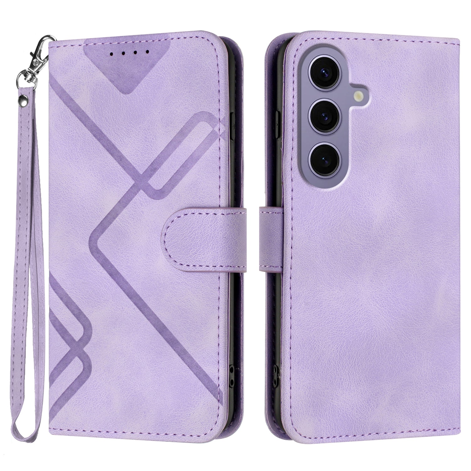 YX0040 For Samsung Galaxy S24 Case Wallet Imprinted Leather Phone Stand Cover
