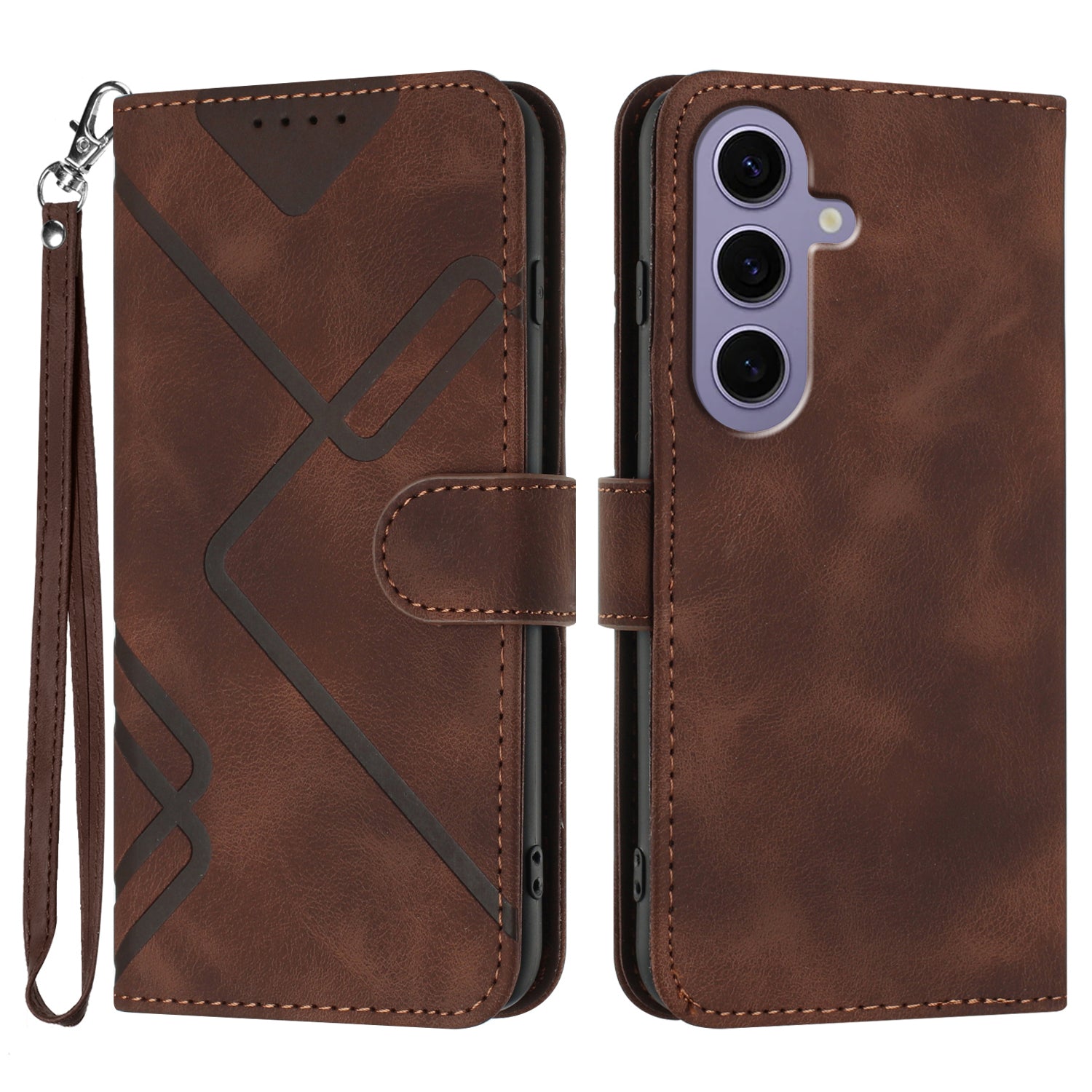 YX0040 For Samsung Galaxy S24 Case Wallet Imprinted Leather Phone Stand Cover