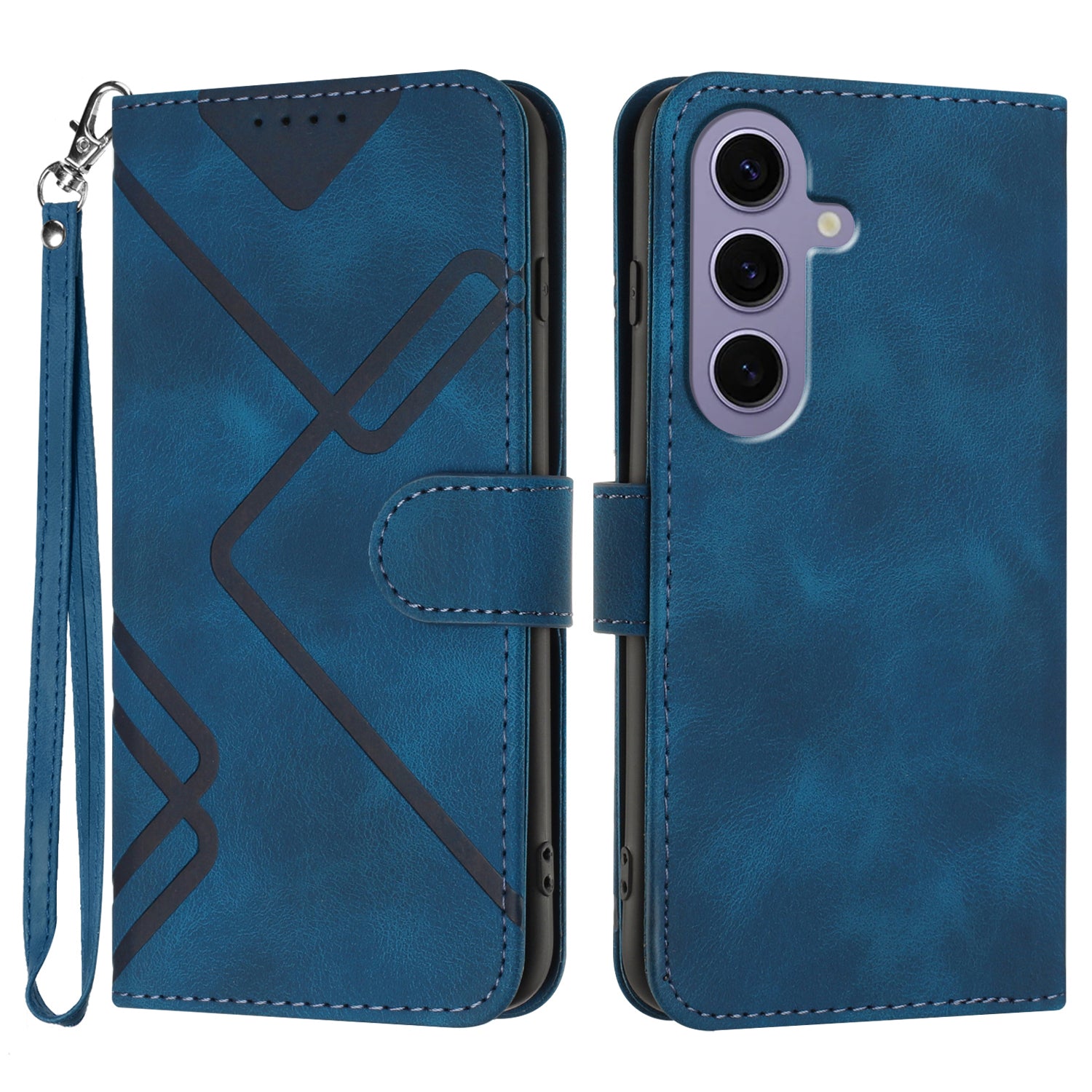 YX0040 For Samsung Galaxy S24 Case Wallet Imprinted Leather Phone Stand Cover