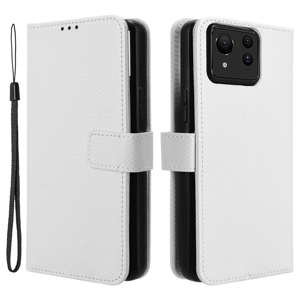 For Asus Zenfone 11 Ultra 5G Wallet Case Diamond Texture PU Leather Flip Phone Cover