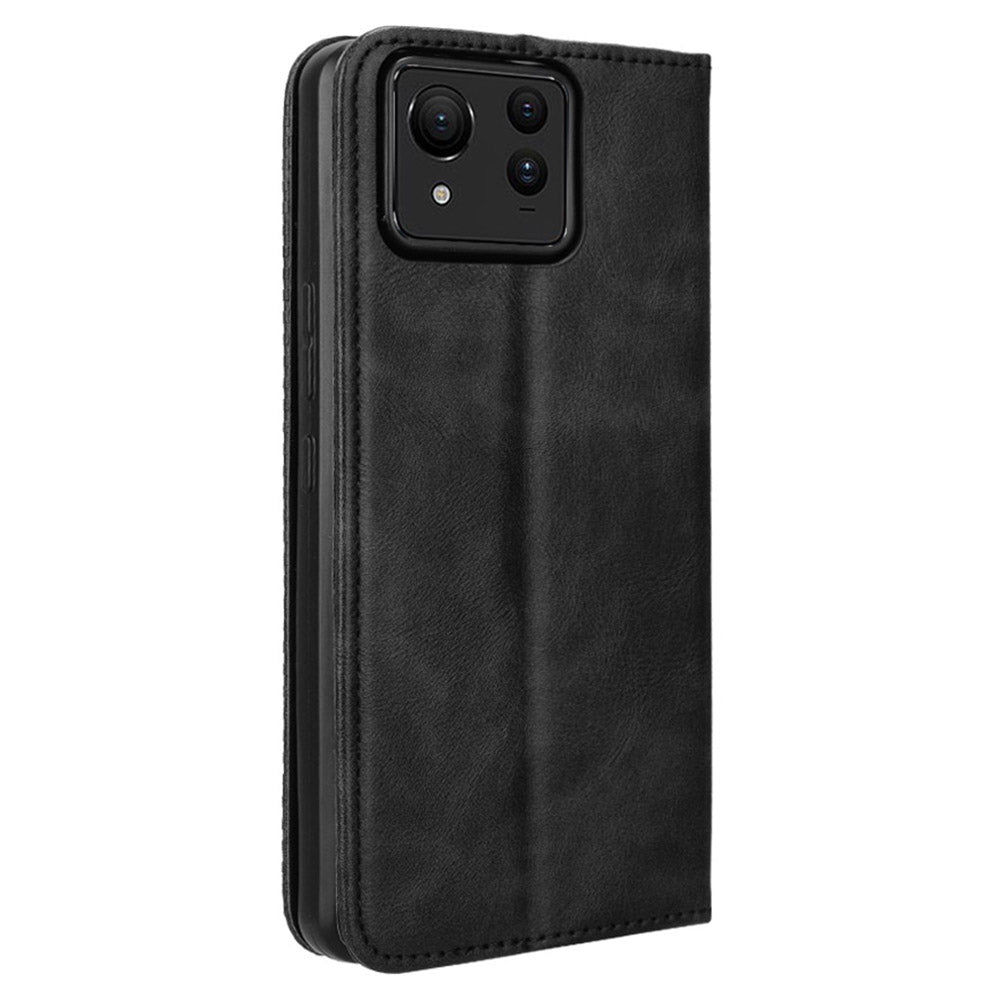 For Asus Zenfone 11 Ultra 5G Case PU Leather Magnetic Closure Vintage Wallet Phone Cover