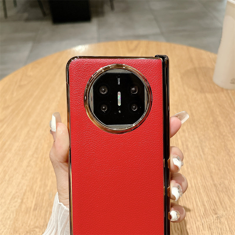 For Huawei Mate X3 5G / Mate X5 Case Lichi Texture PC+PU Leather Phone Cover