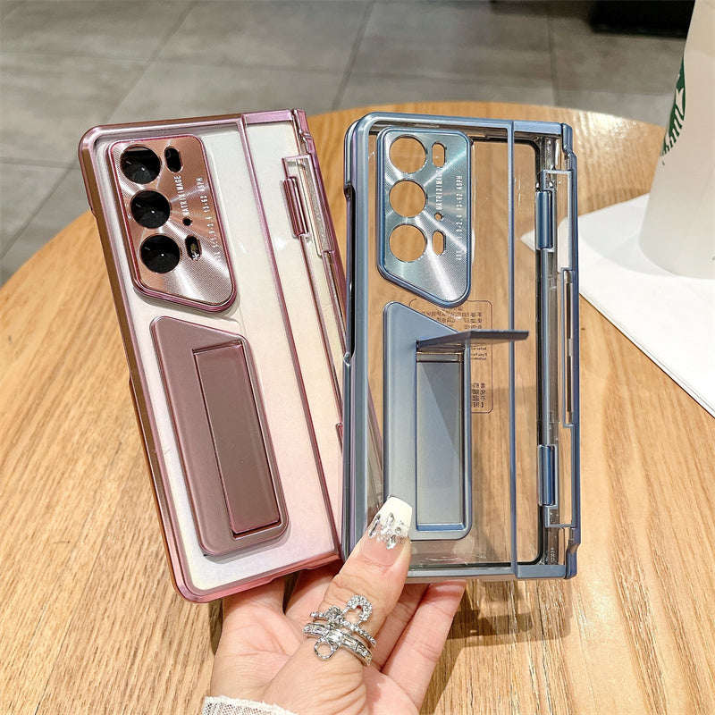 For Honor Magic V2 / V2 RSR Porsche Design Clear Case Kickstand Hard PC Phone Cover