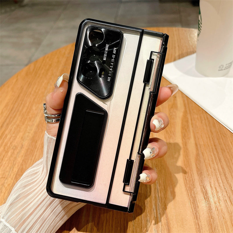 For Honor Magic V2 / V2 RSR Porsche Design Clear Case Kickstand Hard PC Phone Cover