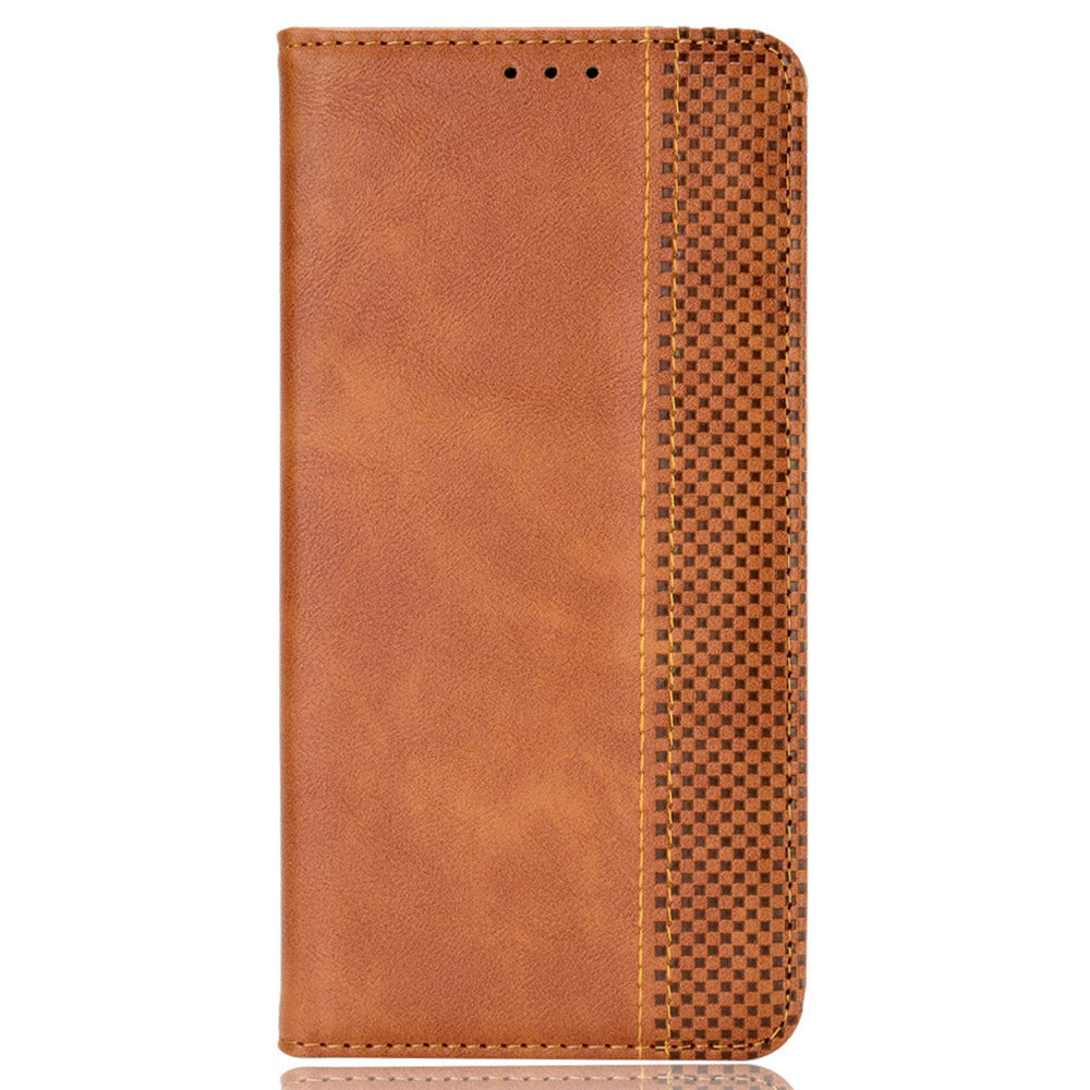 For TCL 505 T509K T5094 Case Retro Leather Magnetic Closure Flip Phone Cover