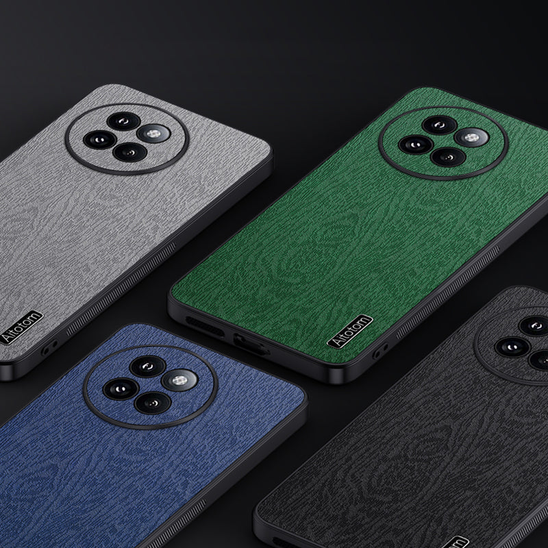For Xiaomi Civi 4 Pro 5G Cell Phone Case Wood Texture Leather Coating PC+TPU Hybrid Shell