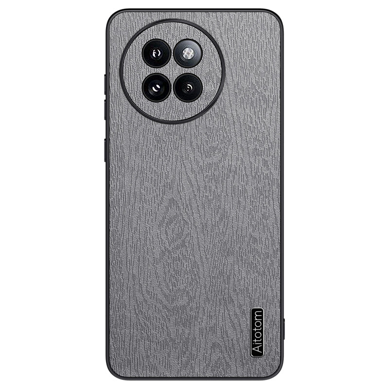 For Xiaomi Civi 4 Pro 5G Cell Phone Case Wood Texture Leather Coating PC+TPU Hybrid Shell