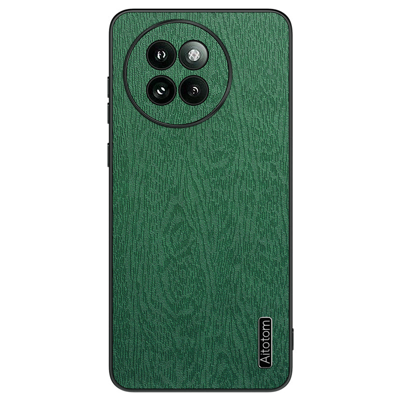 For Xiaomi Civi 4 Pro 5G Cell Phone Case Wood Texture Leather Coating PC+TPU Hybrid Shell