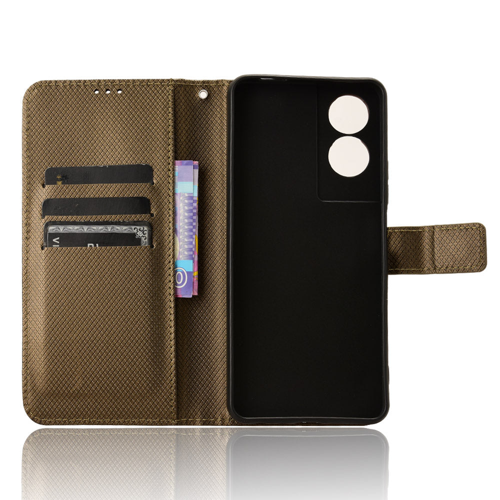 For TCL 50 SE Wallet Phone Case Diamond Texture PU Leather Flip Cover