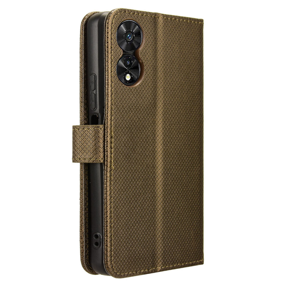 For TCL 50 SE Wallet Phone Case Diamond Texture PU Leather Flip Cover