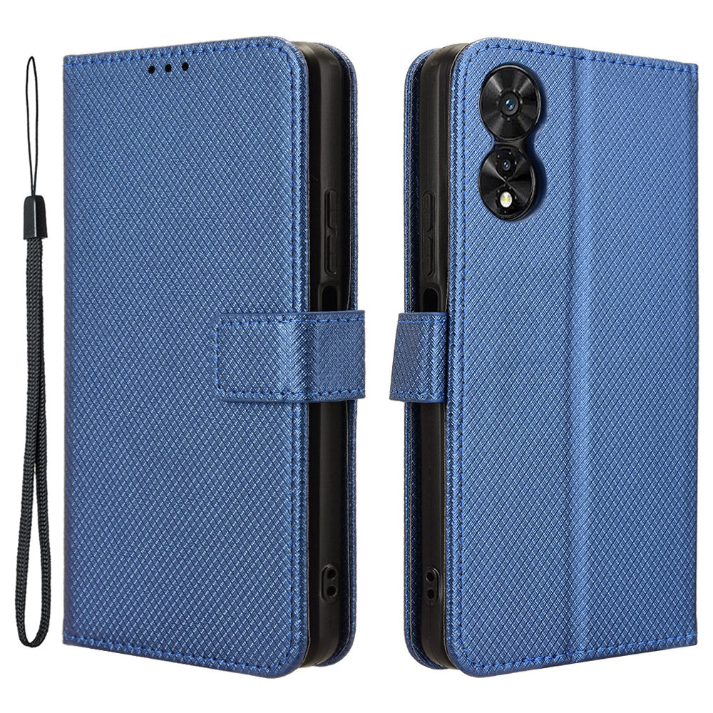 For TCL 50 SE Wallet Phone Case Diamond Texture PU Leather Flip Cover