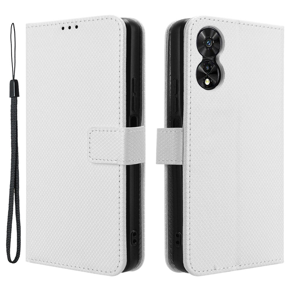 For TCL 50 SE Wallet Phone Case Diamond Texture PU Leather Flip Cover