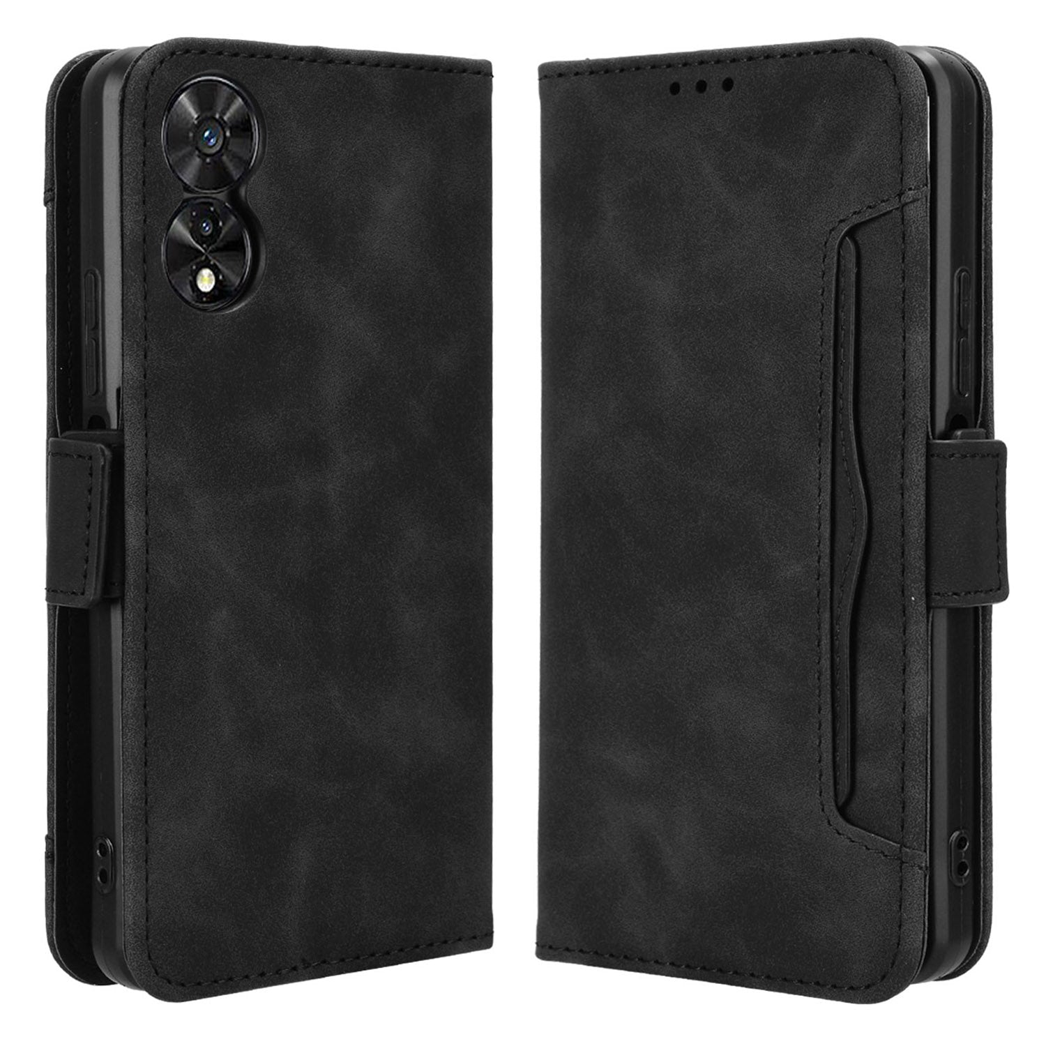 For TCL 50 SE Case PU Leather Multiple Card Slots Shockproof Flip Phone Cover