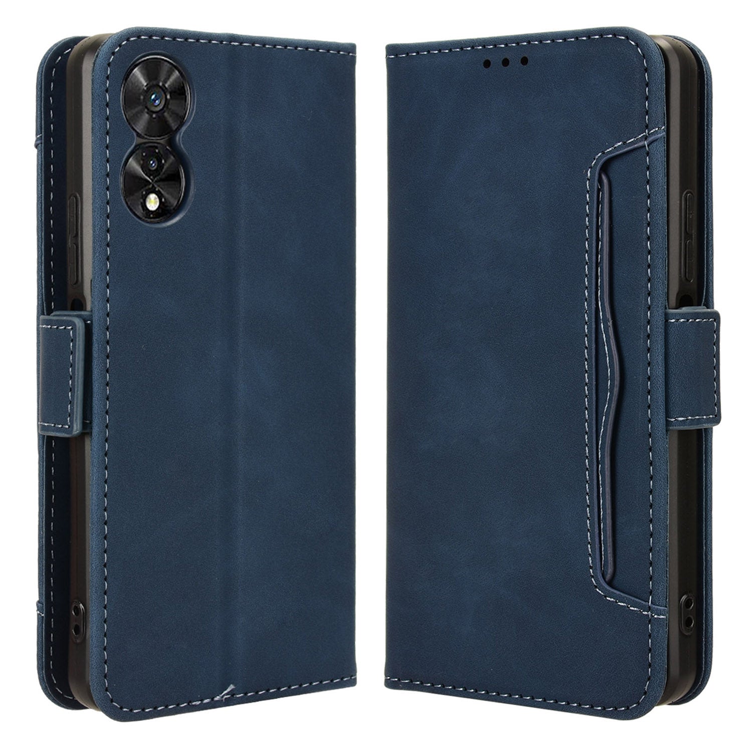 For TCL 50 SE Case PU Leather Multiple Card Slots Shockproof Flip Phone Cover