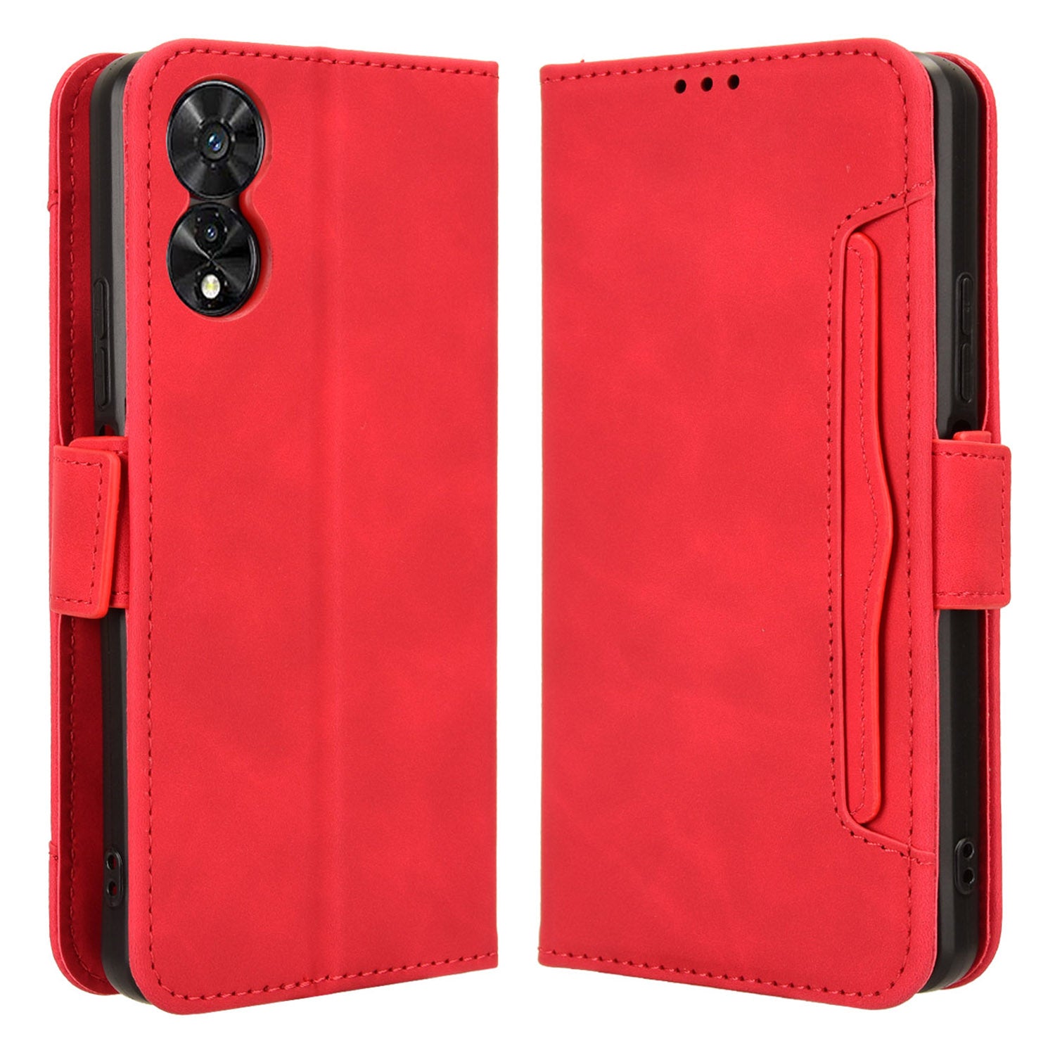 For TCL 50 SE Case PU Leather Multiple Card Slots Shockproof Flip Phone Cover