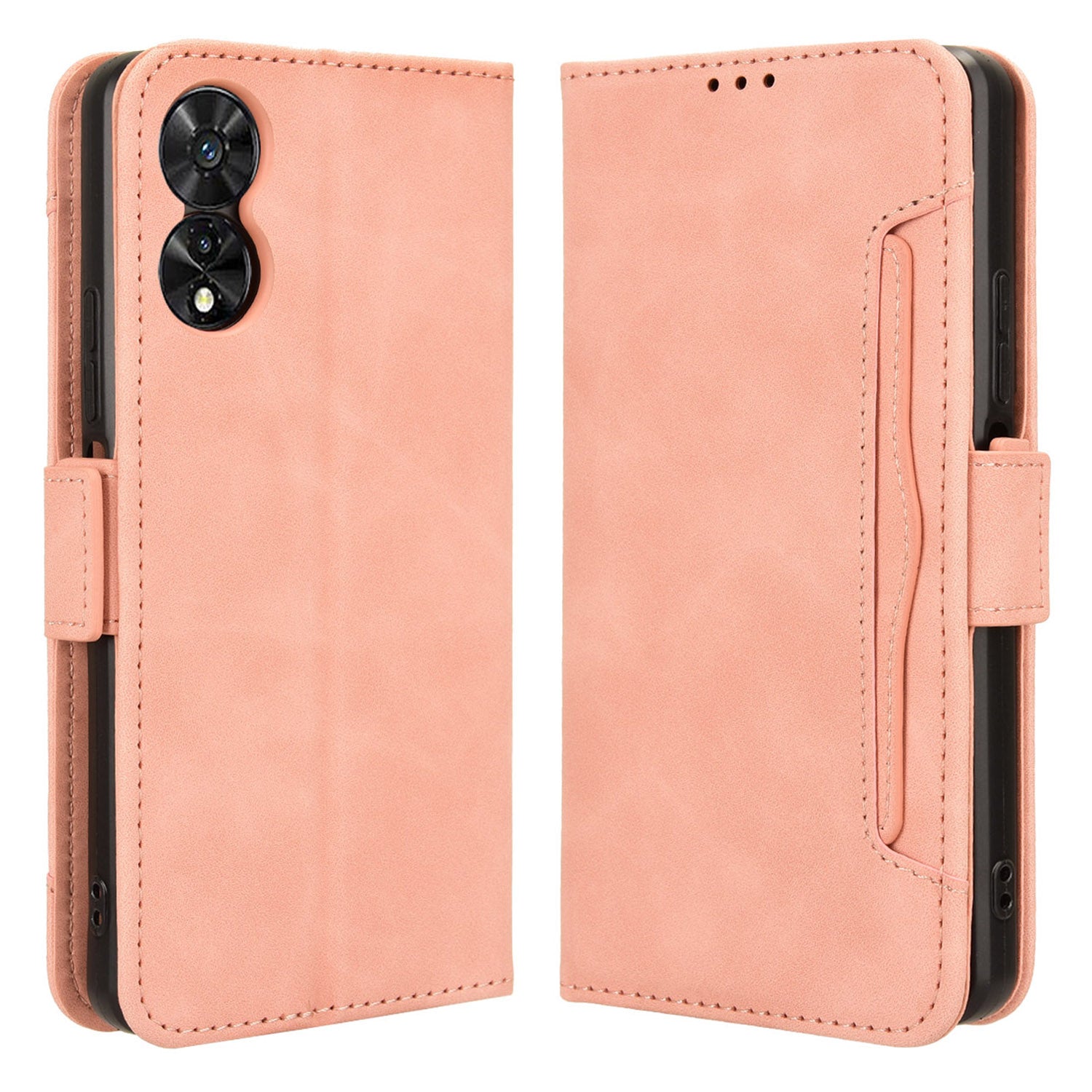 For TCL 50 SE Case PU Leather Multiple Card Slots Shockproof Flip Phone Cover