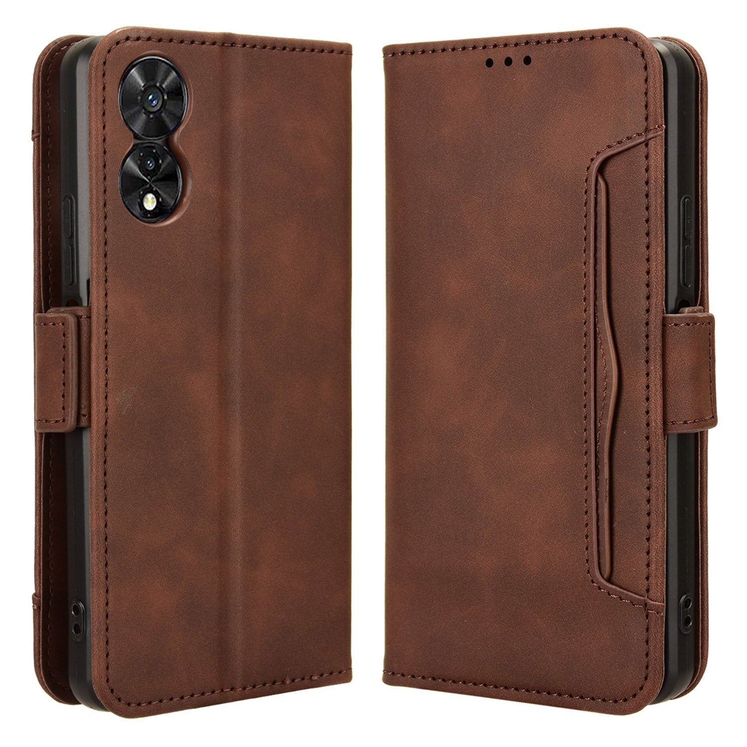 For TCL 50 SE Case PU Leather Multiple Card Slots Shockproof Flip Phone Cover