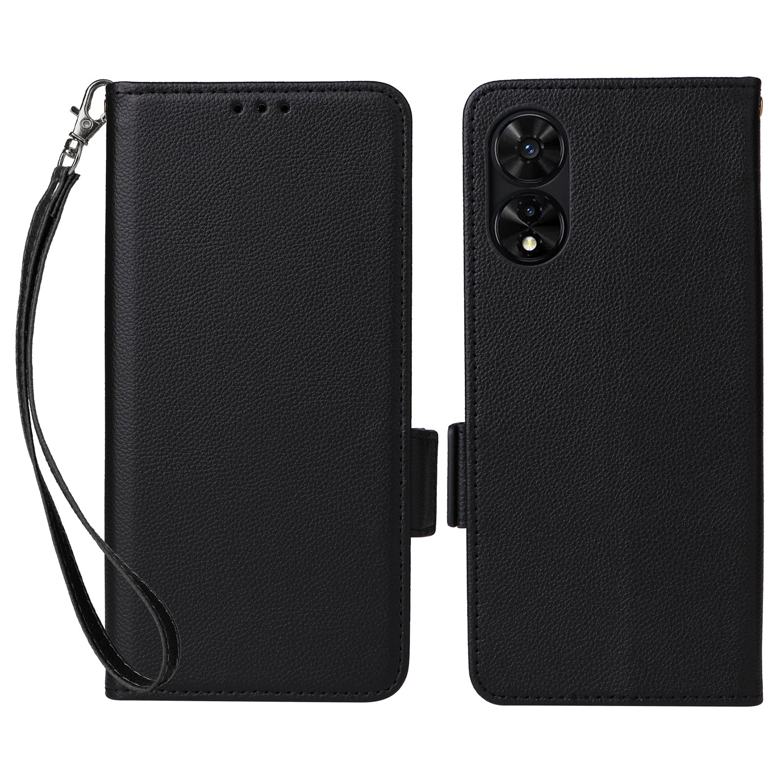 For TCL 50 SE Case Litchi Texture PU Leather Horizontal Viewing Stand Phone Cover