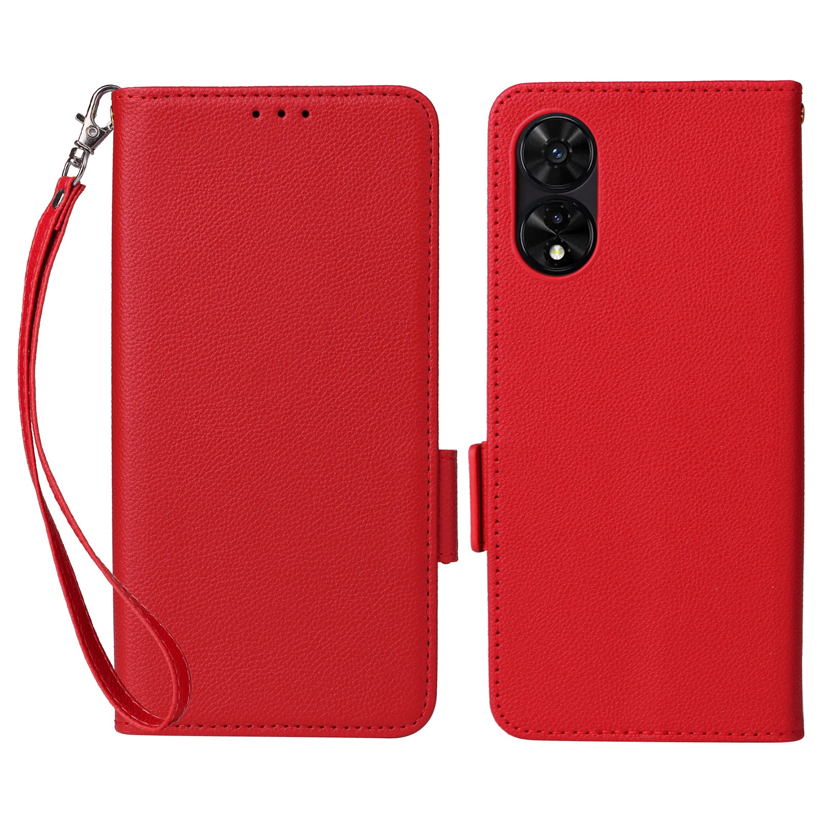 For TCL 50 SE Case Litchi Texture PU Leather Horizontal Viewing Stand Phone Cover