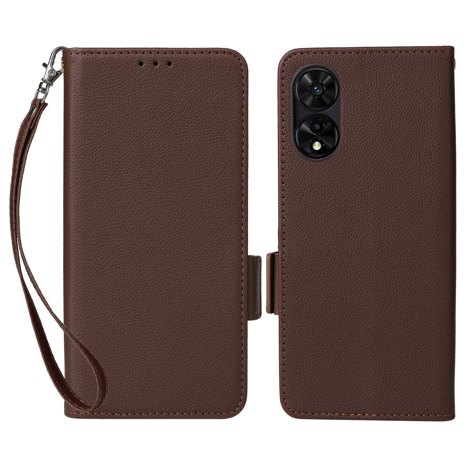 For TCL 50 SE Case Litchi Texture PU Leather Horizontal Viewing Stand Phone Cover