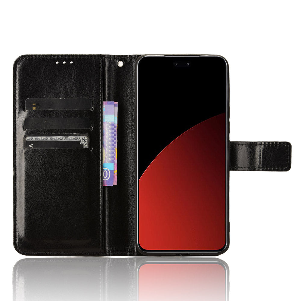 For Xiaomi Civi 4 Pro 5G Wallet Case Crazy Horse Texture Folding Stand Leather Phone Cover
