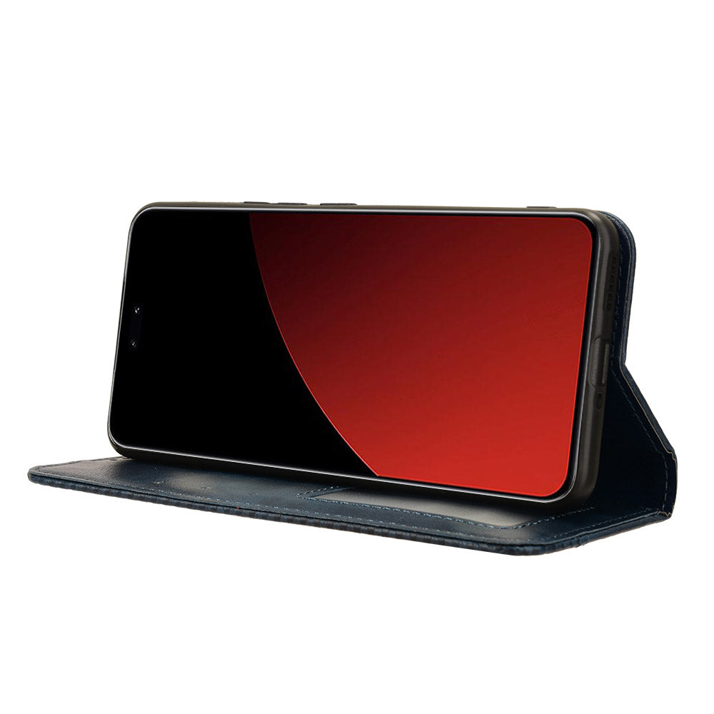 For Xiaomi Civi 4 Pro 5G PU Leather Phone Case Magnetic Stand Cover Retro Texture