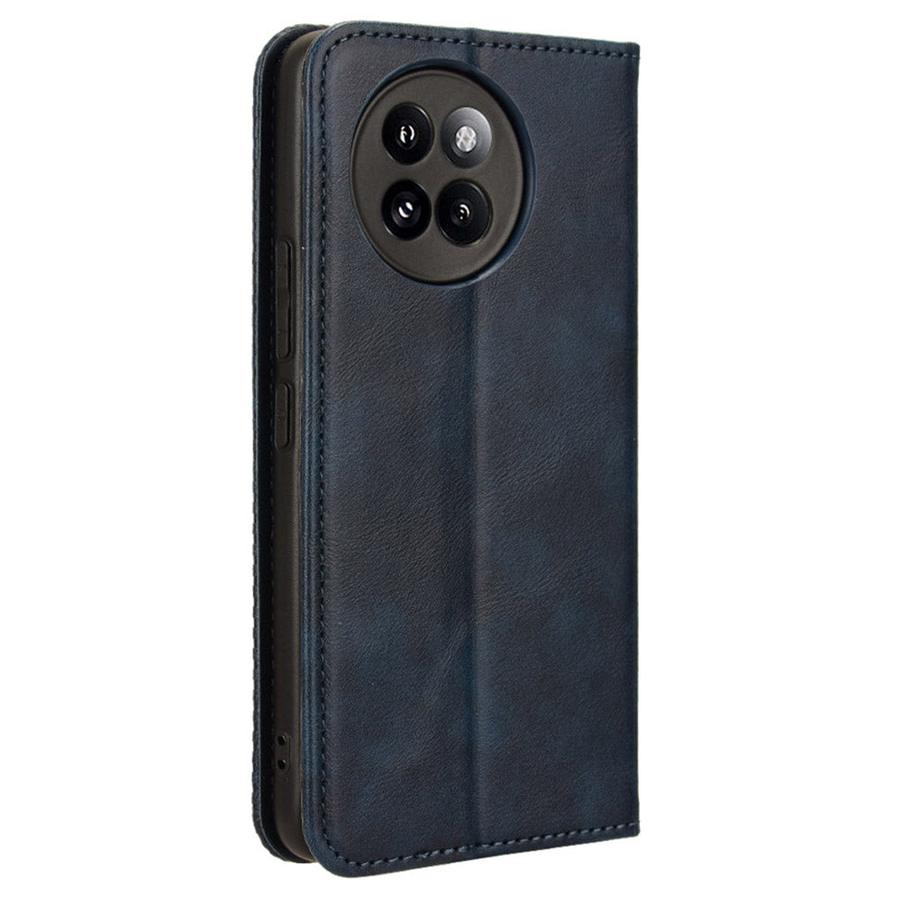 For Xiaomi Civi 4 Pro 5G PU Leather Phone Case Magnetic Stand Cover Retro Texture