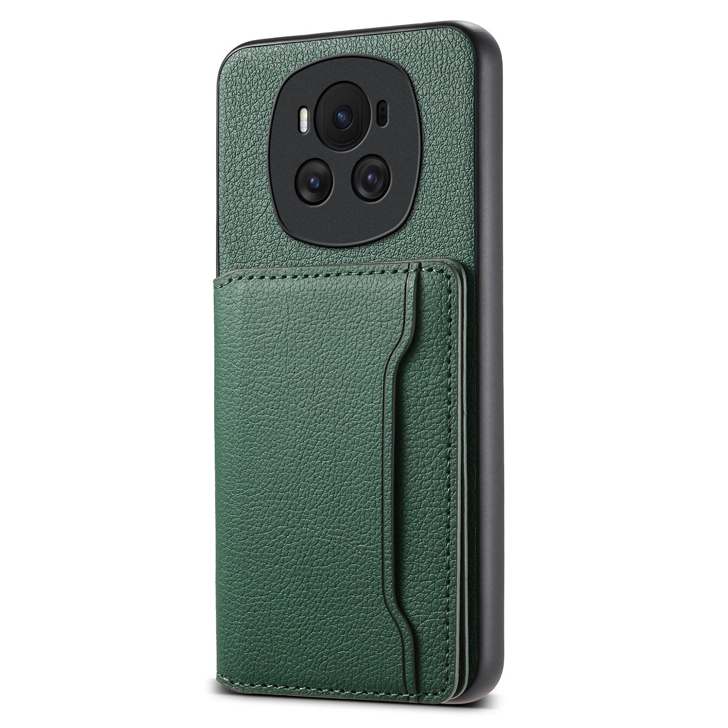 For Honor Magic6 5G Case Case with Card Slots Kickstand Leather Coated PC+TPU Phone Cover