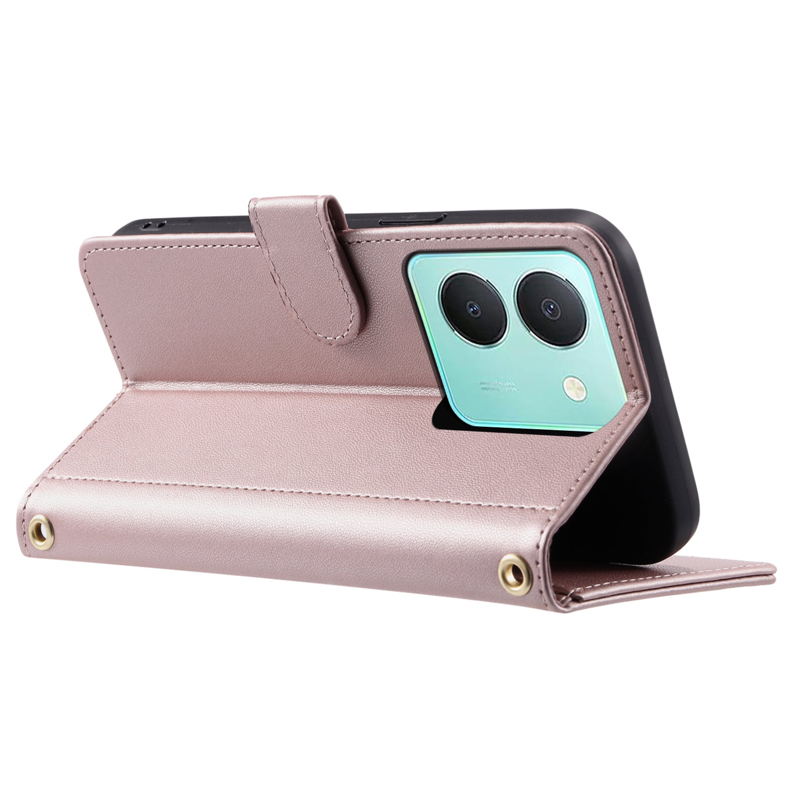 For vivo Y78 5G (China) / Y27 5G / Y27s 4G / Y100i 5G / Y77t 5G / Y36 5G (Global) / Y36 4G (Global) / Y36 4G (India) Leather Case