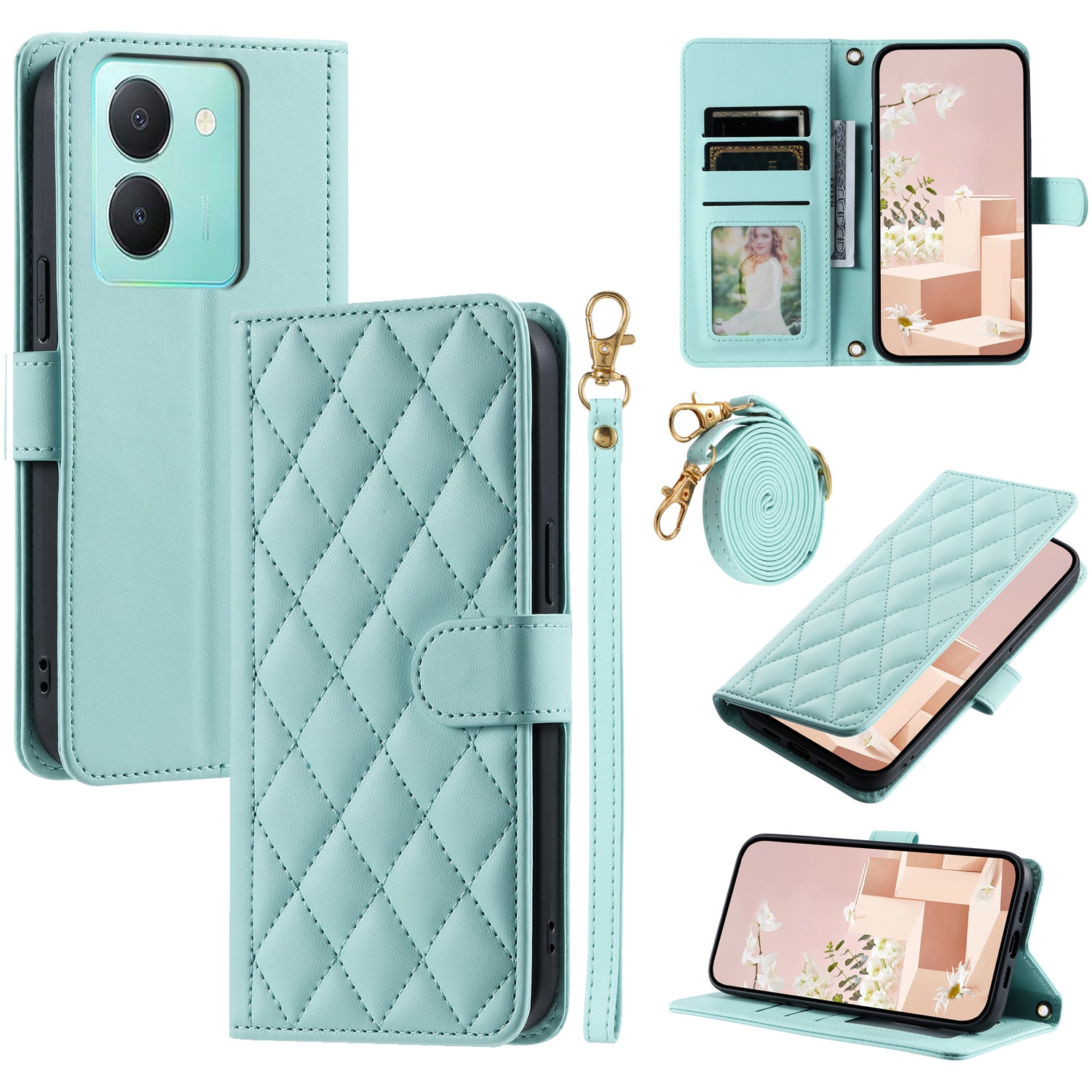 For vivo Y78 5G (China) / Y27 5G / Y27s 4G / Y100i 5G / Y77t 5G / Y36 5G (Global) / Y36 4G (Global) / Y36 4G (India) Leather Case