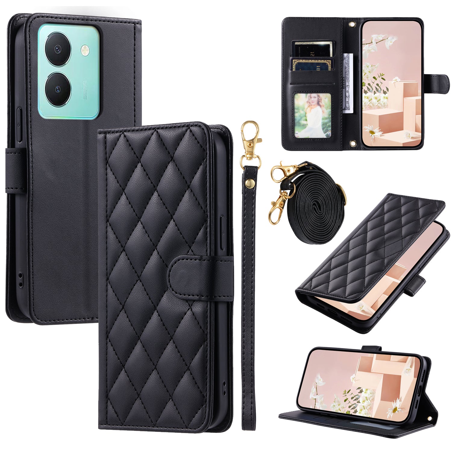 For vivo Y78 5G (China) / Y27 5G / Y27s 4G / Y100i 5G / Y77t 5G / Y36 5G (Global) / Y36 4G (Global) / Y36 4G (India) Leather Case