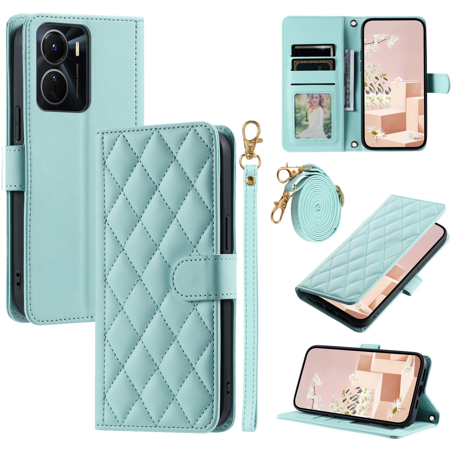 For vivo Y16 4G / Y56 5G / Y02s 4G Case Wallet Stand Flip Leather Phone Cover