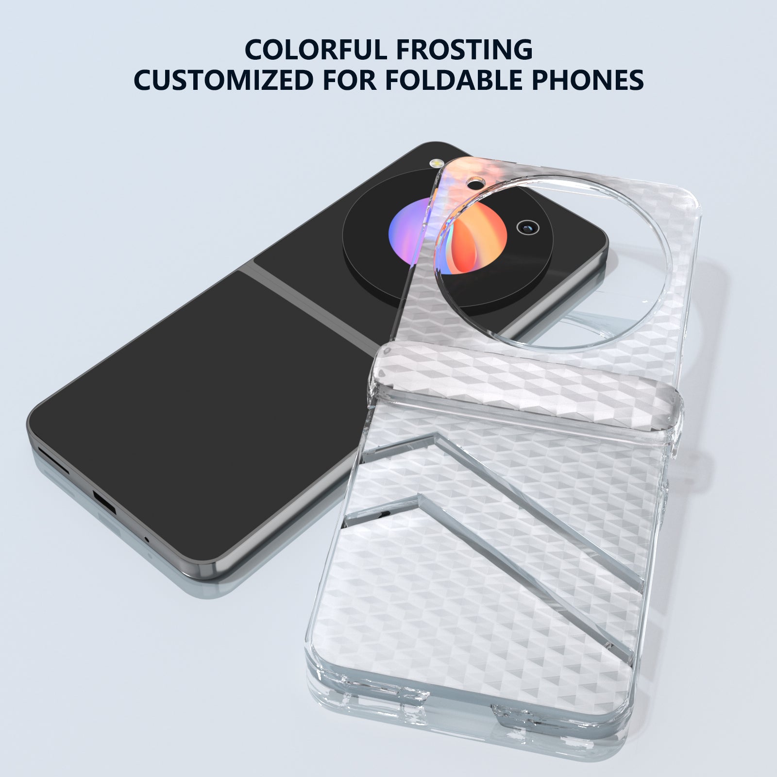 For ZTE nubia Flip 5G Case Hinge Protection Transparent PC Matte Phone Cover