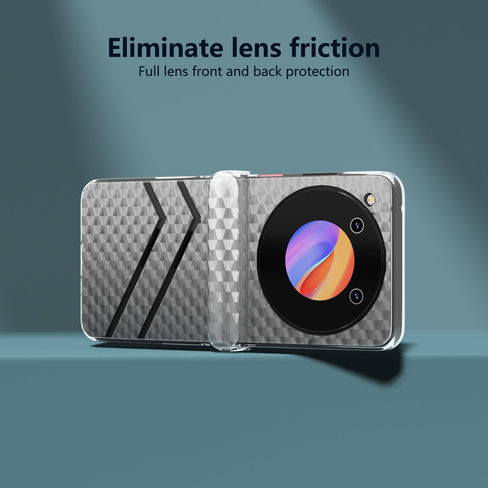 For ZTE nubia Flip 5G Case Hinge Protection Transparent PC Matte Phone Cover