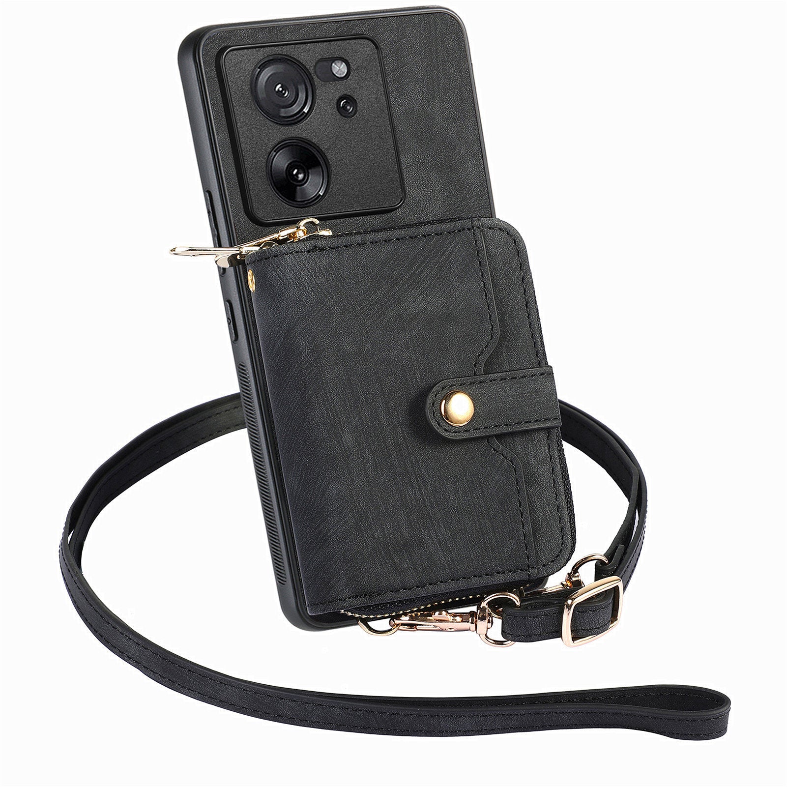 D3 For Xiaomi 13T / 13T Pro / K60 Ultra Case PU+TPU+PC Phone Cover with Zipper Wallet