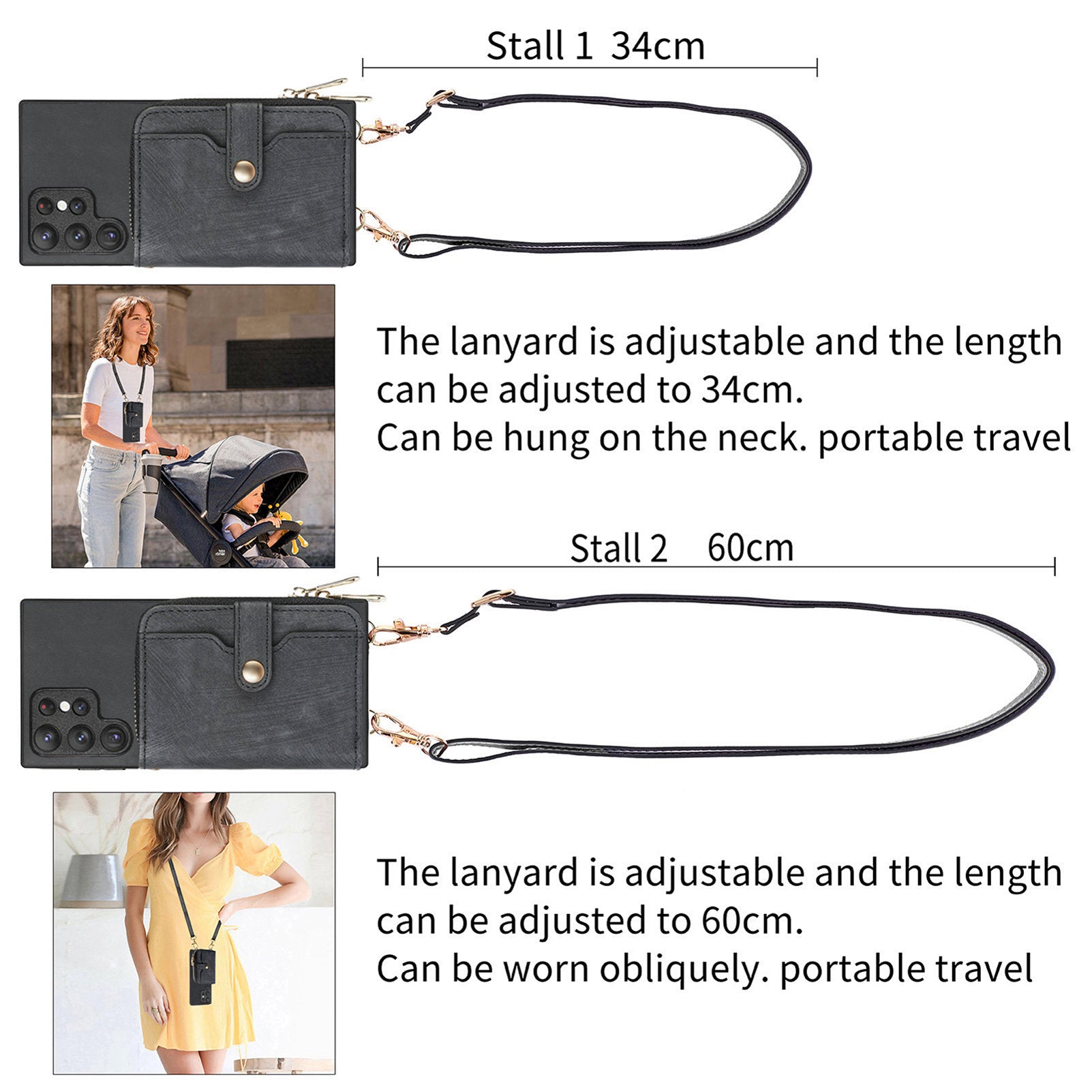 D3 Retro Phone Shell for Samsung Galaxy S23 Ultra PU Leather+PC+TPU Phone Case Zipper Wallet