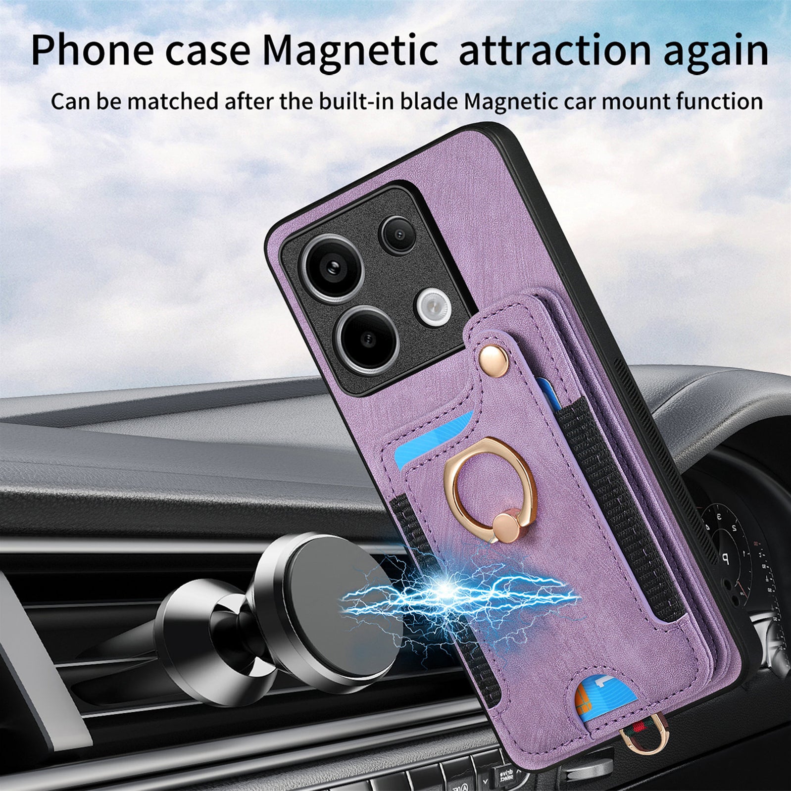 D4 For Xiaomi Redmi Note 13 Pro 5G / Poco X6 5G Case RFID Blocking Card Slots Leather Back Cover