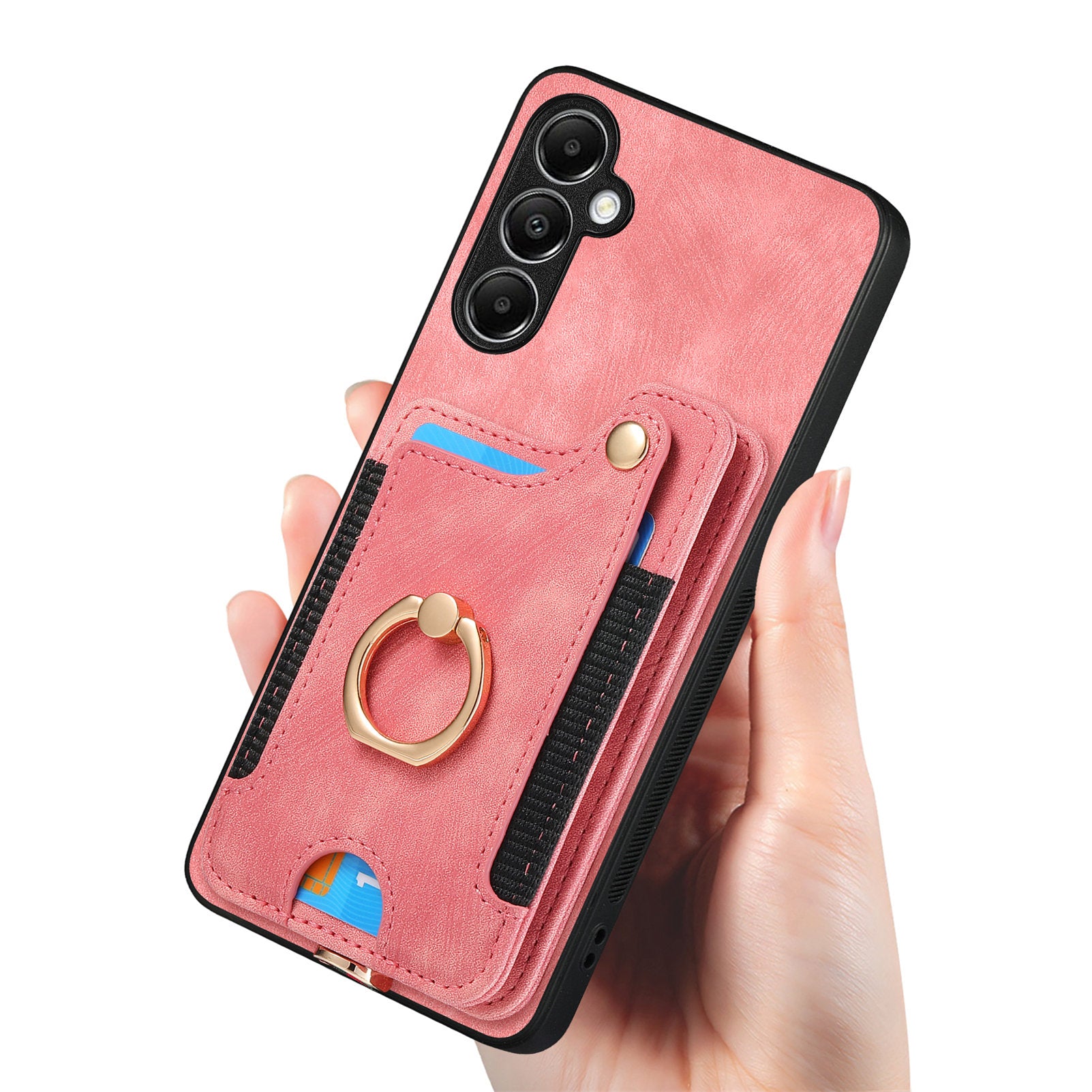 D4 For Samsung Galaxy A14 4G / 5G Case with Card Holder RFID Blocking Retro Leather Back Cover