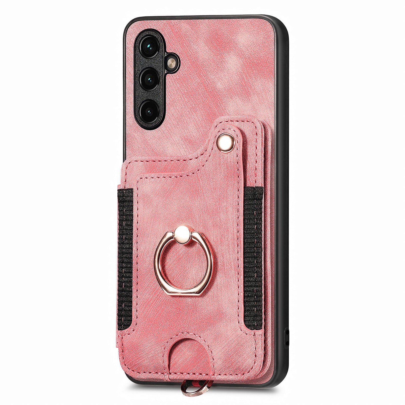 D4 For Samsung Galaxy A34 5G Case RFID Blocking Card Slots Retro Leather+TPU Phone Cover