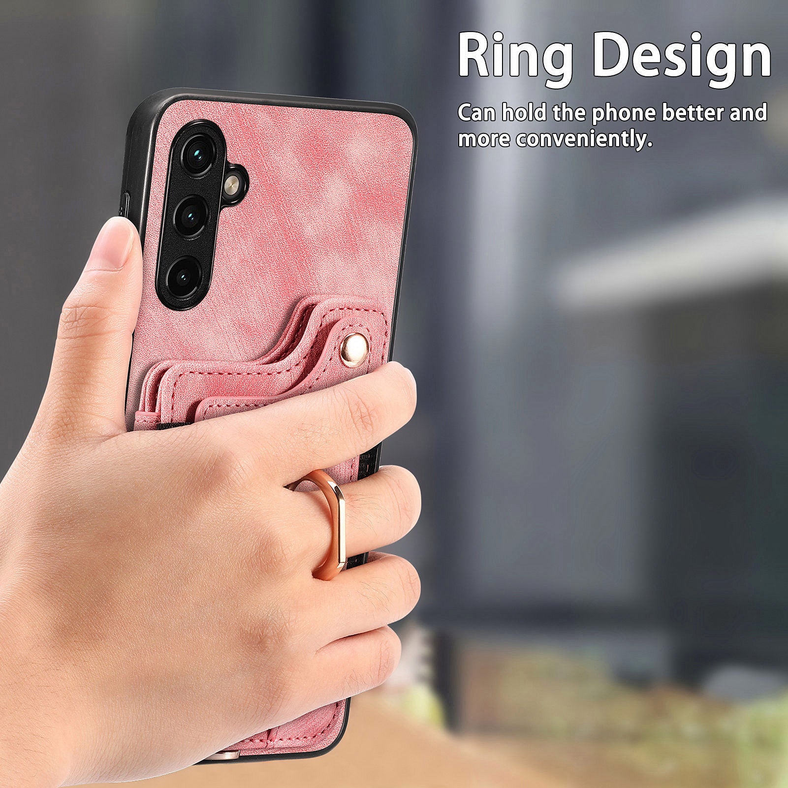 D4 For Samsung Galaxy A34 5G Case RFID Blocking Card Slots Retro Leather+TPU Phone Cover