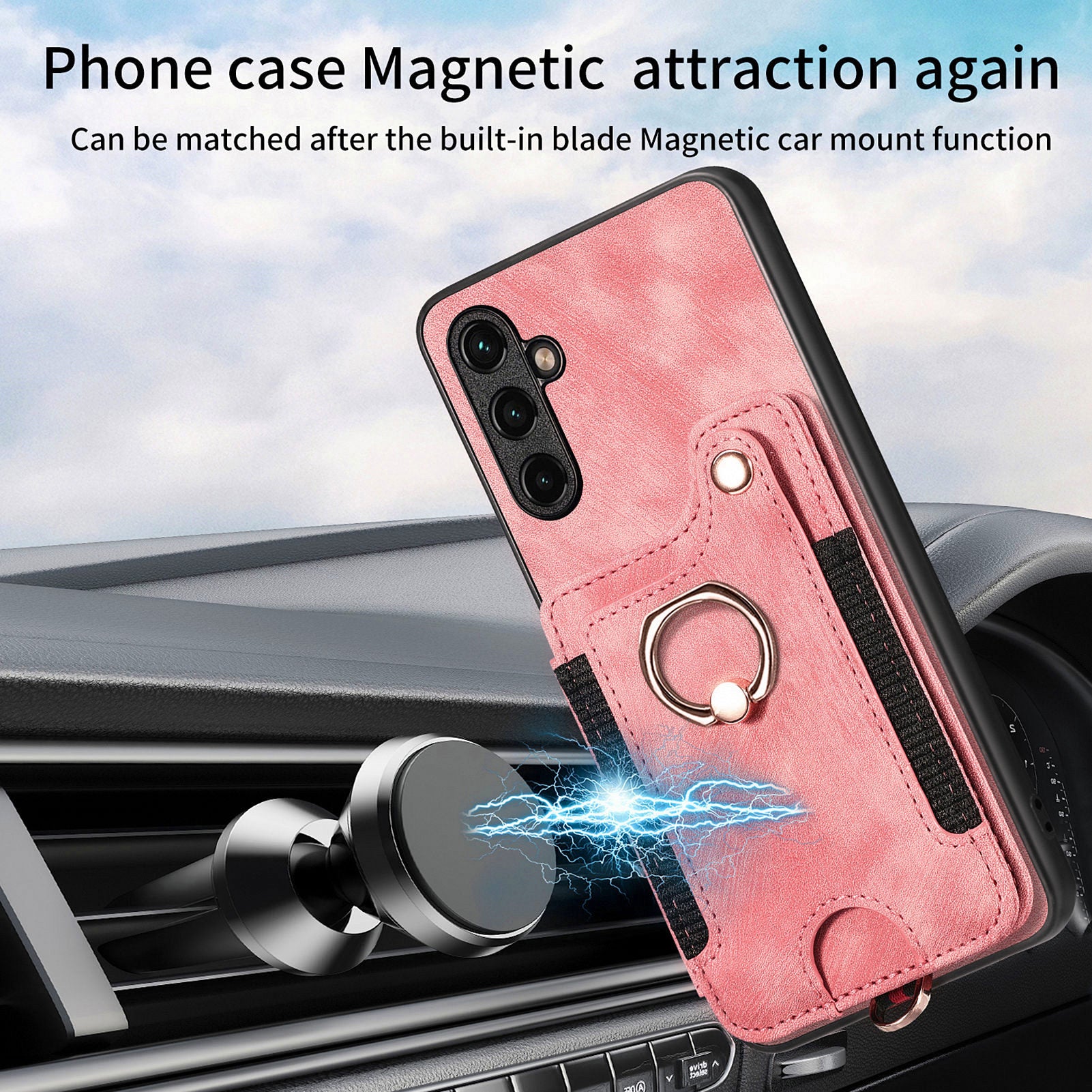 D4 For Samsung Galaxy A34 5G Case RFID Blocking Card Slots Retro Leather+TPU Phone Cover