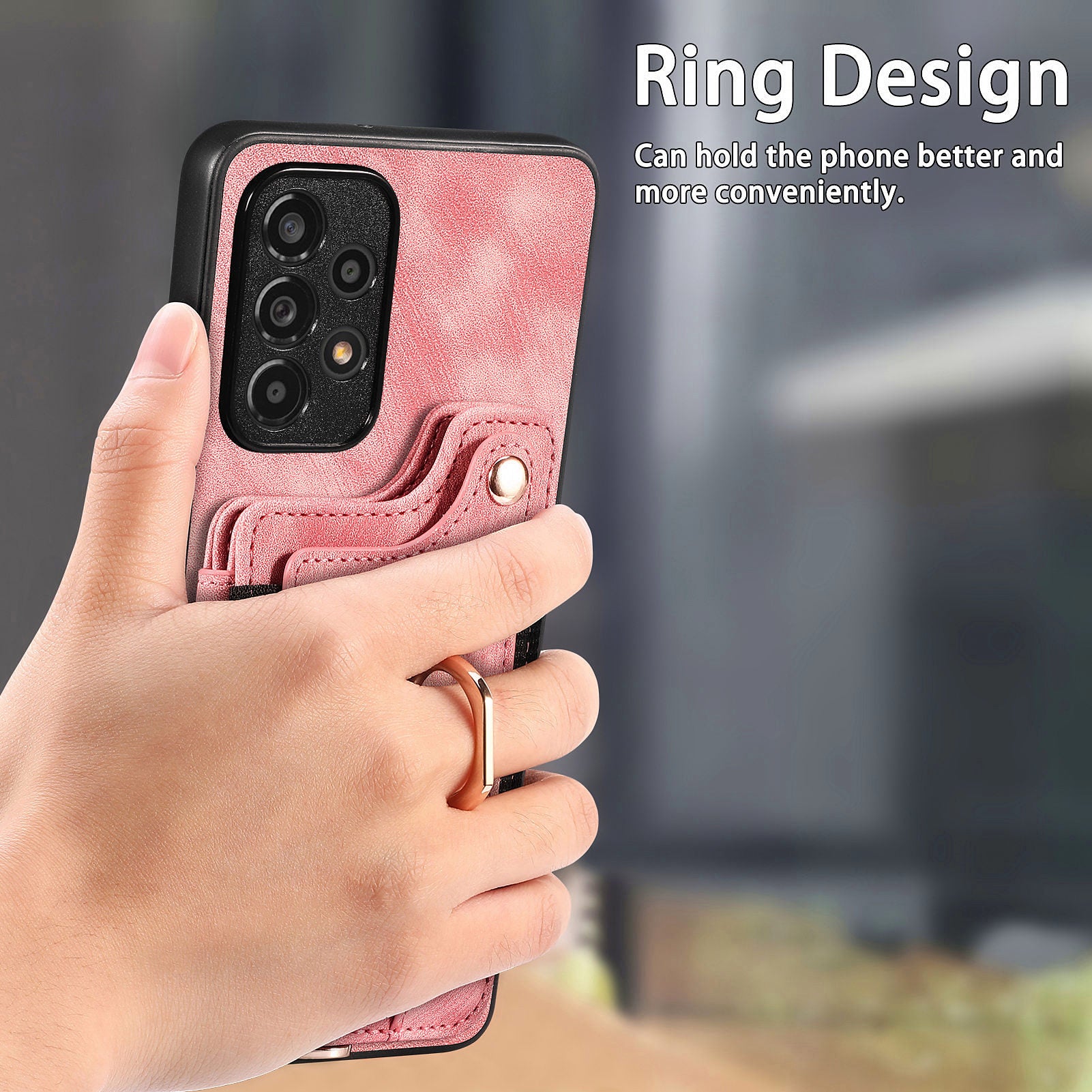 D4 For Samsung Galaxy A53 5G Case RFID Blocking Card Holder PU Leather Retro Back Cover