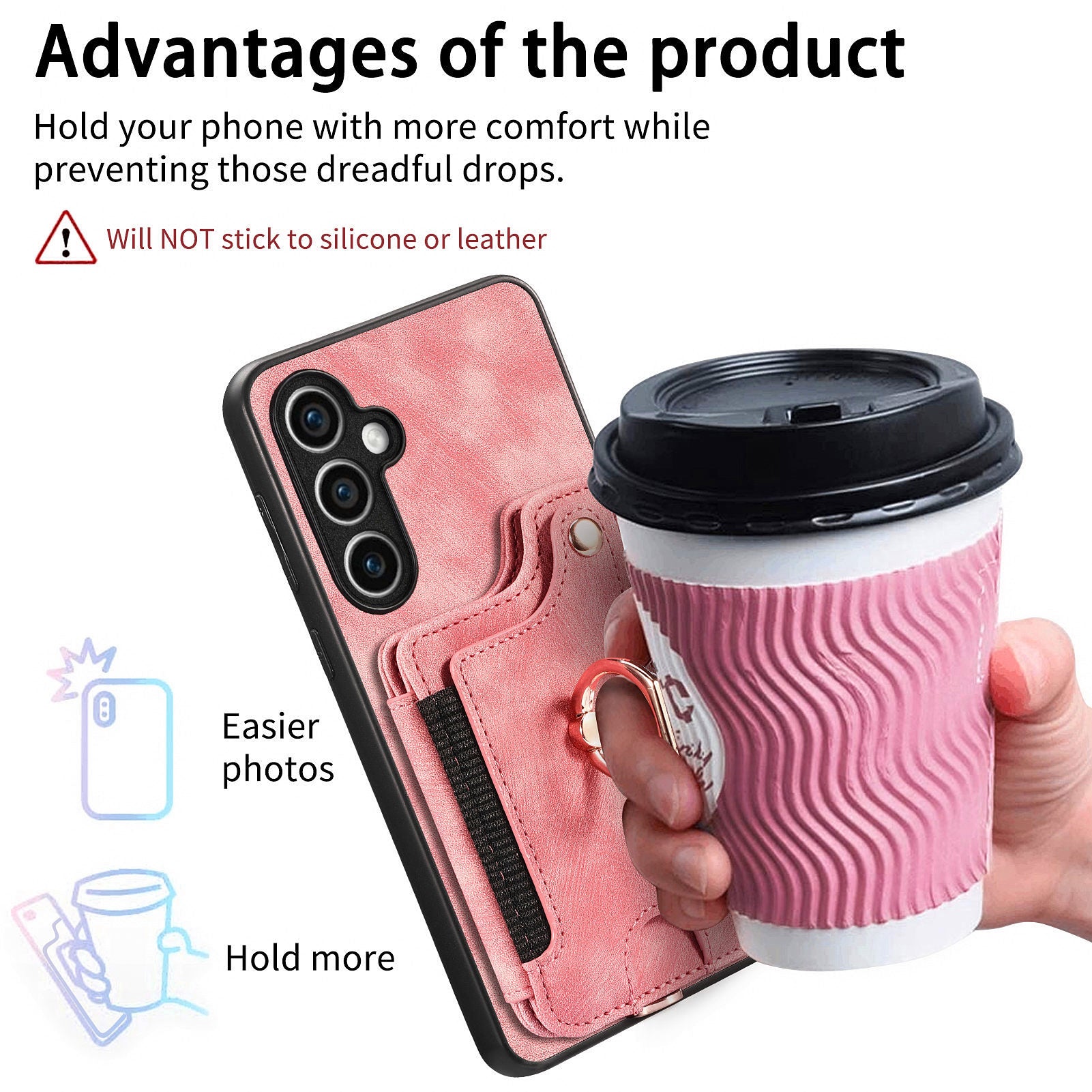 D4 For Samsung Galaxy S23 FE Case with Hand Strap PU Leather RFID Blocking Phone Cover