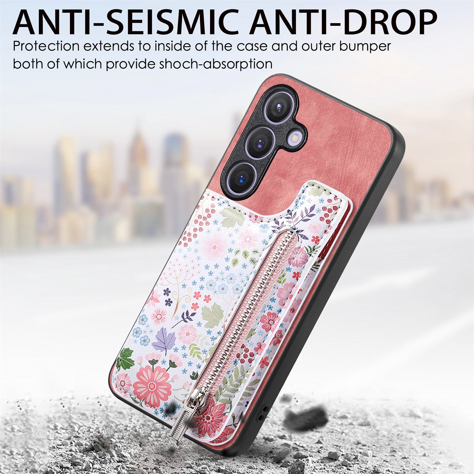 D10 For Samsung Galaxy S23 FE Case Pattern Printed Kickstand Wallet Leather+TPU Phone Cover