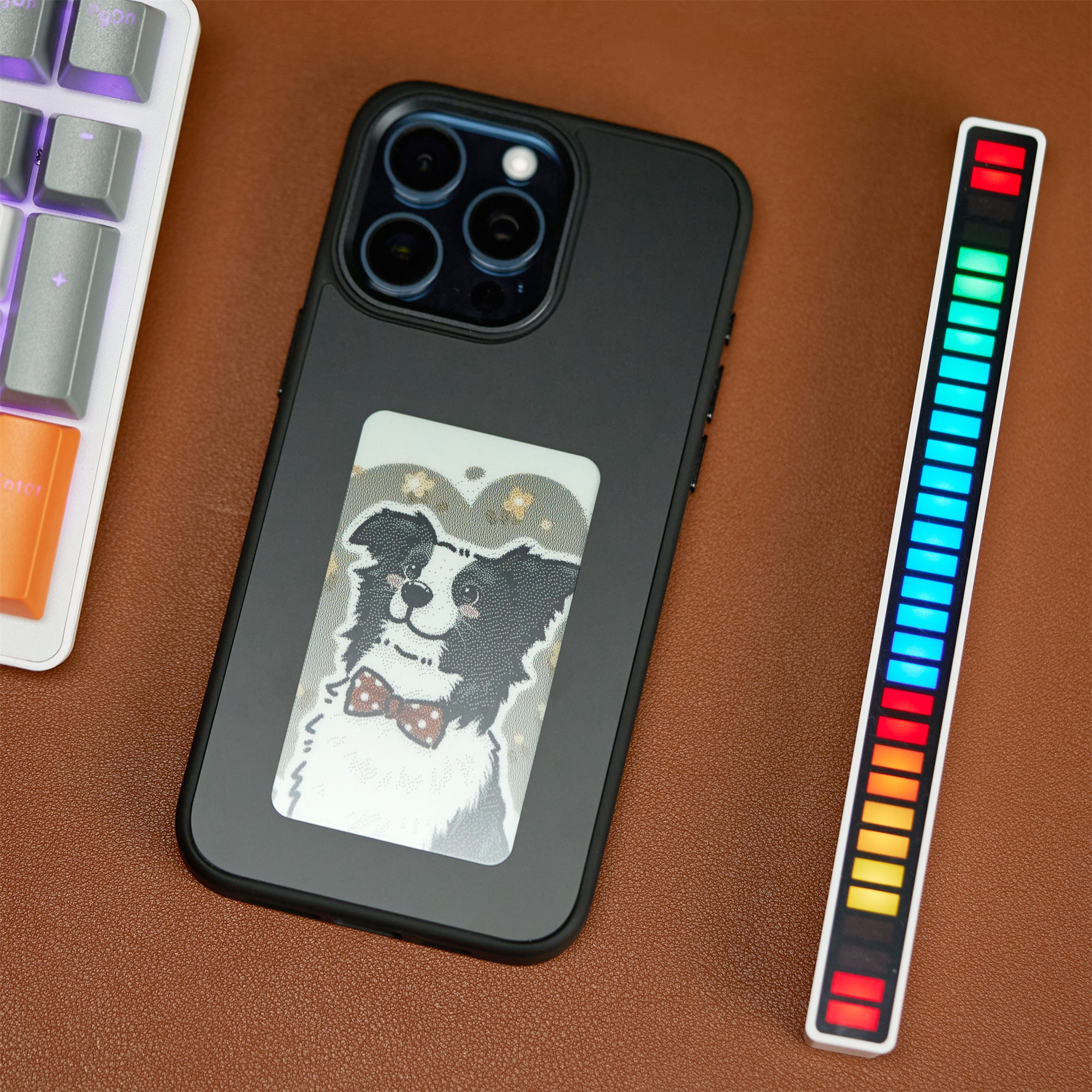 INKZONE For iPhone 13 Pro Max Case PC+TPU 4-Color E Ink Case Phone Cover DIY Images NFC Transmission